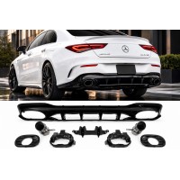 Задний диффузор с насадками на выхлоп (дизайн CLA35) для Mercedes CLA C118 2019- гг