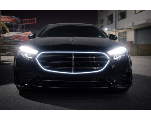 Передняя решетка в стиле W223 AMG-Line с LED для Mercedes E-class W214 2023- гг