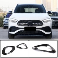 Накладки на передний бампер V1 (для AMG/AMG-Line, карбон) для Mercedes GLA H247 2020- гг