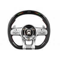 Руль AMG 2018-Style (Карбон, LED, 3pin) для Mercedes SL R231 2012-2020 гг