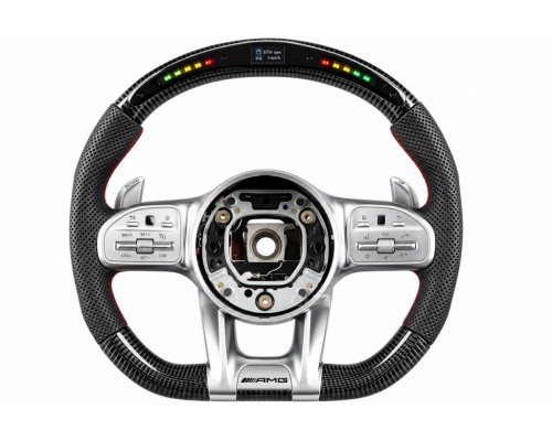 Руль AMG 2018-Style (Карбон, LED, 3pin) для Mercedes SL R231 2012-2020 гг