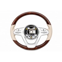 Руль Maybach-Style (Дерево -2026 Бежевый, 3pin) для Mercedes SL R231 2012-2020 гг