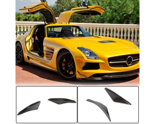 Флапсы переднего бампера V1 Карбон для Mercedes SLS C197 2010-2014 гг