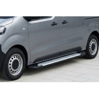 Боковые пороги X5-тип (2 шт, нержавейка) XS - Короткая База для Peugeot Traveller 2017- гг