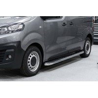 Боковые Подножки Maydos V1 (2 шт., Алюминий и Нержавейка) XS – Короткая База для Peugeot Traveller 2017- гг