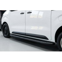 Боковые пороги Bosphorus Black (2 шт., алюминий) XS – Короткая База для Peugeot Traveller 2017- гг
