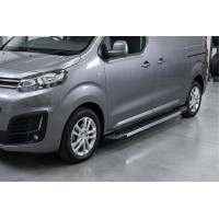 Боковые пороги RedLine V1 (2 шт., алюминий) XS – Короткая База для Peugeot Traveller 2017- гг