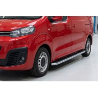 Боковые Подножки Tayga Grey (2 шт., Алюминий) XS - Короткая База для Peugeot Traveller 2017- гг