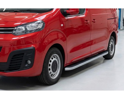 Боковые Подножки Tayga Grey (2 шт., Алюминий) XS - Короткая База для Peugeot Traveller 2017- гг