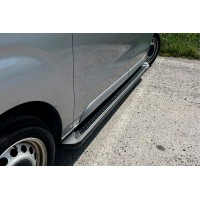 Боковые Подножки Allmond Black (2 шт., Алюминий) XS – Короткая База для Peugeot Traveller 2017- гг