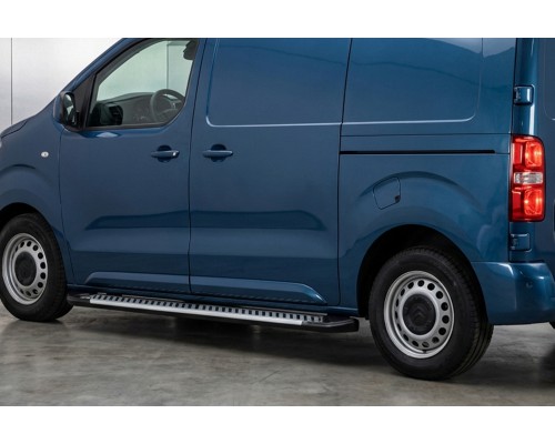 Бокові пороги Line (2 шт., алюміній) XL - Довга база для Peugeot Traveller 2017- рр