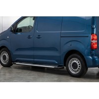 Боковые Подножки Line (2 шт., Алюминий) M - Средняя Колесная База для Peugeot Traveller 2017- гг