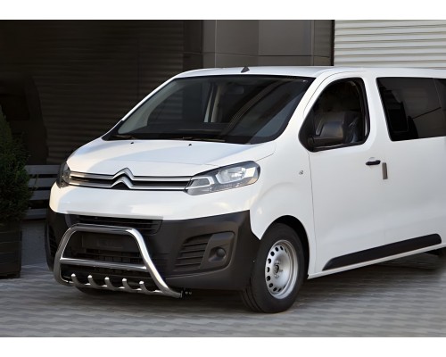 Кенгурятник WT003 (нержавейка) для Peugeot Traveller 2017- гг