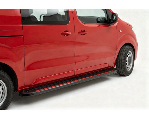 Боковые Подножки Maya Red (2 шт., Алюминий) M – Средняя Колесная База для Peugeot Traveller 2017- гг