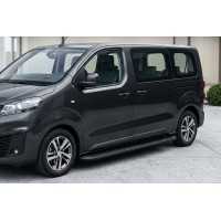Боковые Подножки Tayga Black (2 шт., Алюминий) XS - Короткая База для Peugeot Traveller 2017- гг