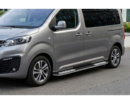 Боковые Подножки Tayga V2 (2 шт., Алюминий) XS - Короткая База для Peugeot Traveller 2017- гг