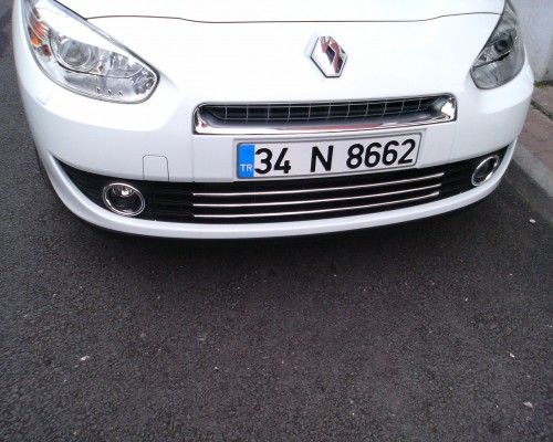 ► Накладки на решетку бампера (2009-2013, нерж) Renault Fluence 2009 - 17242
